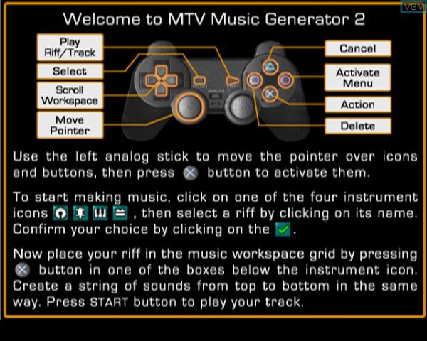 بازی MTV Music Generator 2 برای PS2