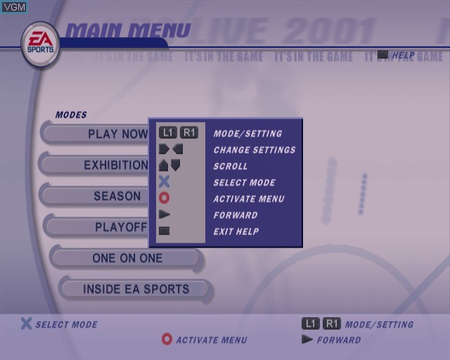 بازی NBA Live 2001 برای PS2