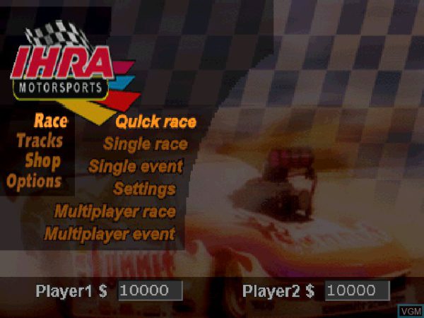 بازی IHRA Motorsports Drag Racing برای PS1