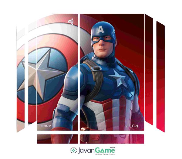 اسکین PS4 Fat طرح Captain America Fortnite 3c