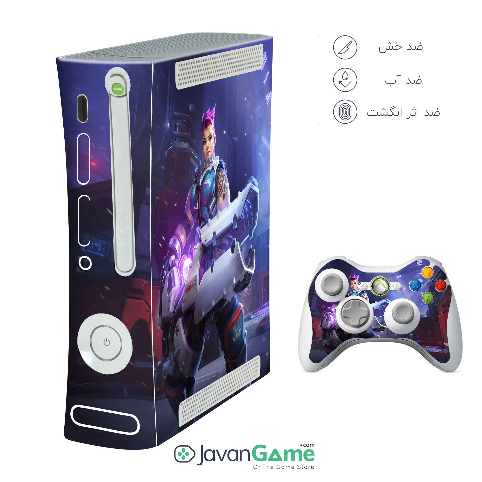 اسکین Xbox 360 Arcade طرح Zarya Overwatch B2