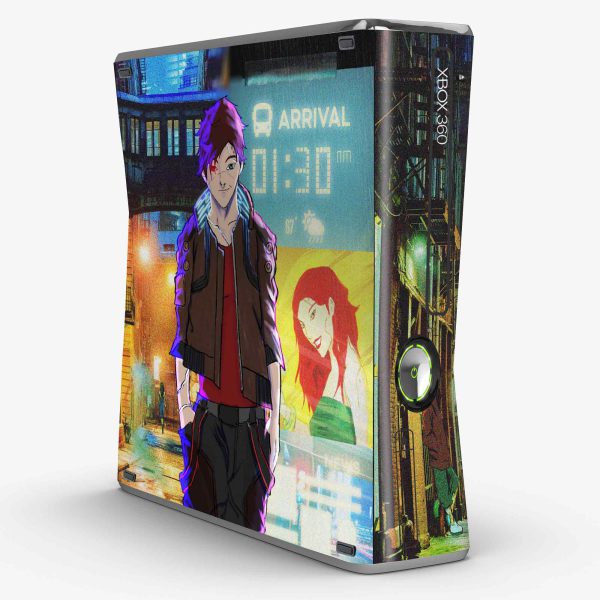 اسکین Xbox 360 Slim طرح Cyberpunk 2077 Anime X Illustration Uf