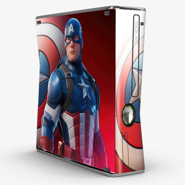 اسکین Xbox 360 Slim طرح Captain America Fortnite 3c