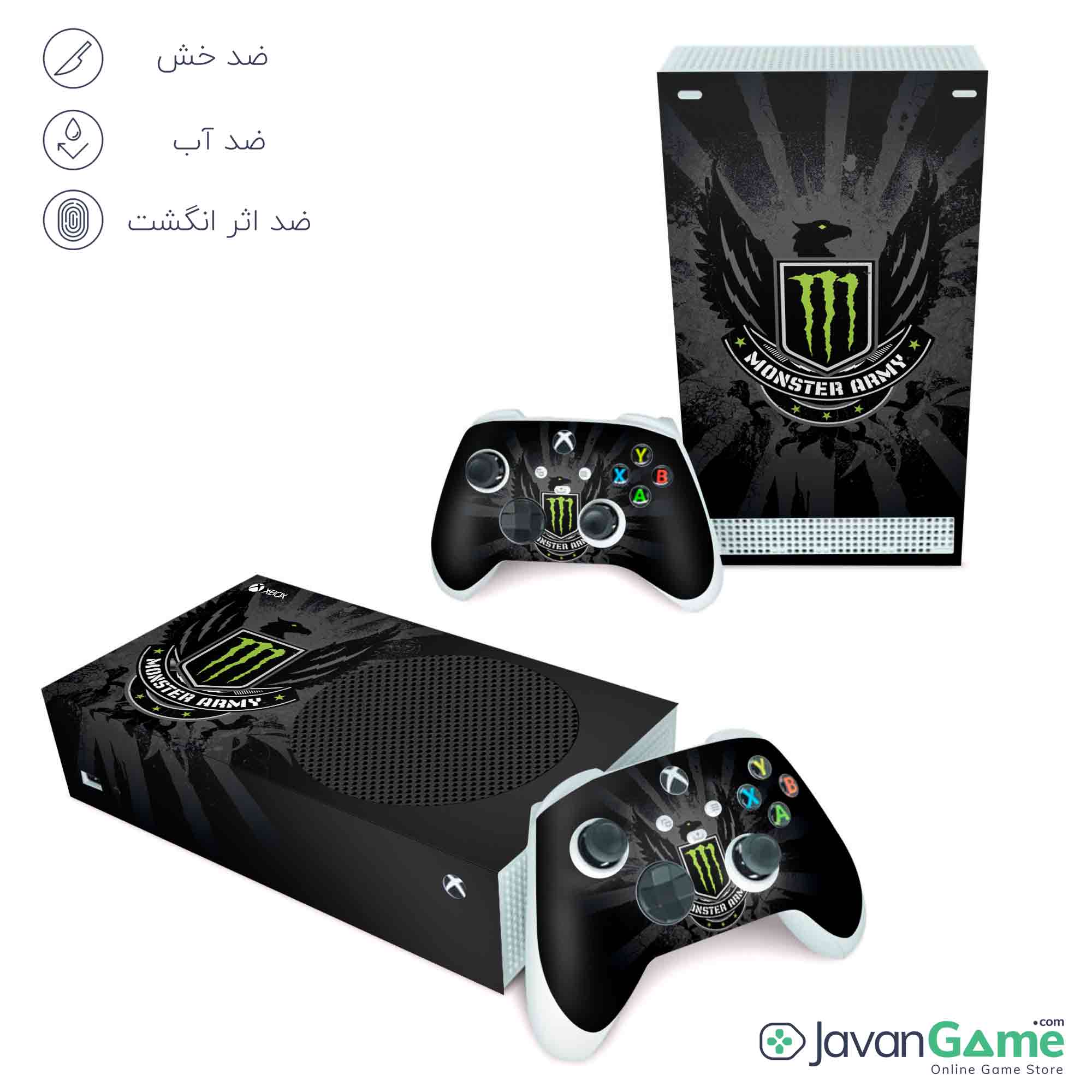 اسکین Xbox Series S طرح Monster Energy Drink